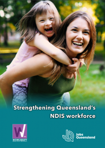 This is a thumbnail image of the Strengthening Queensland's NDIS workforce statewide report.